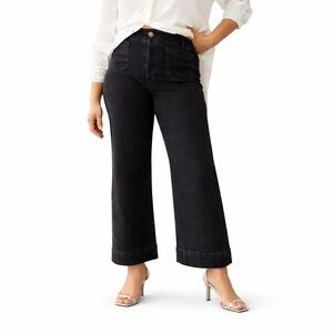 pilcro 33x25 skipper black jeans faded from sailor patch pockets high rise